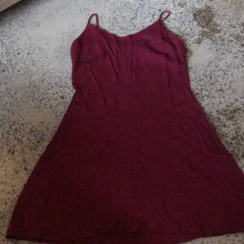 Maroon spaghetti strap dress